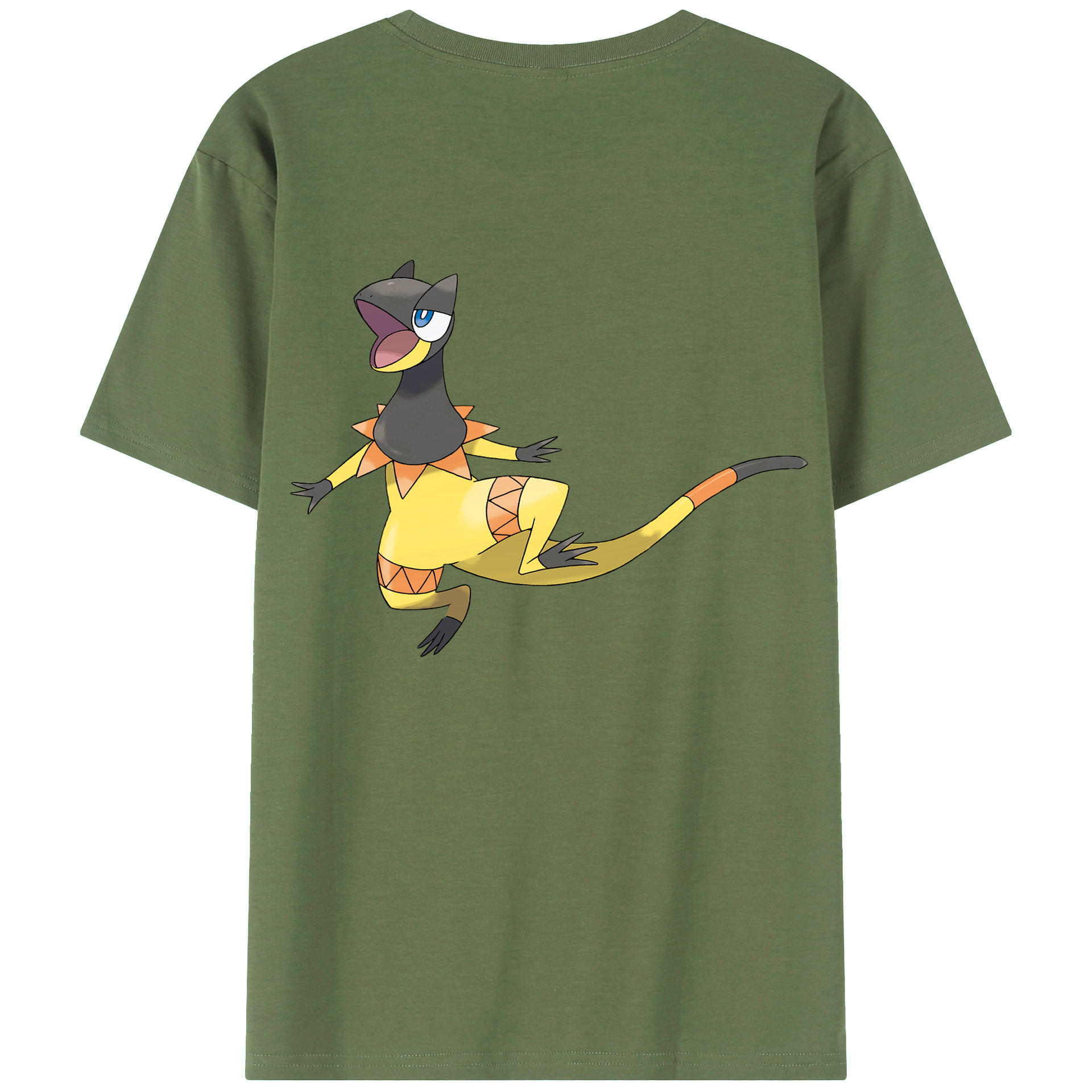 （画像用） ポケットモンスター Pokémon 綿100％ メンズ半袖Tシャツ（バックプリント） 通気性